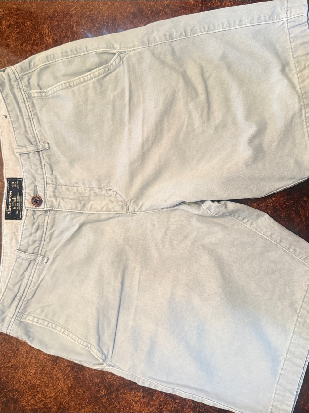 Abercrombie & Fitch Pale Gray Chino Shorts